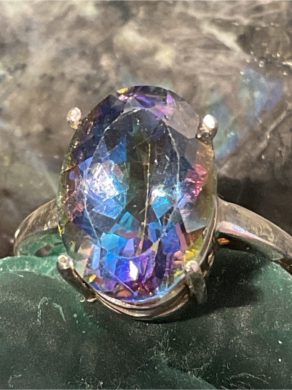 Blue Mystic Topaz.925 Silver Ring 8